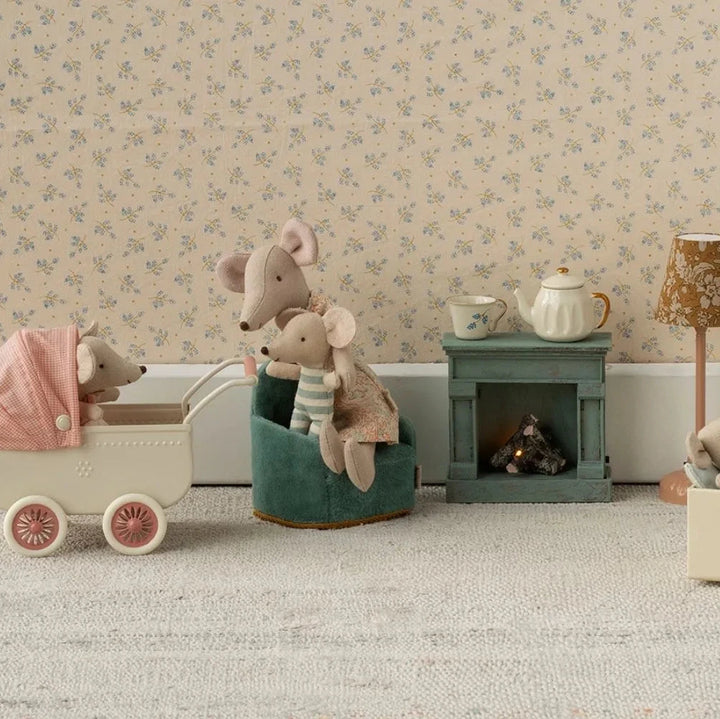 Maileg - Kamin Maus Blau