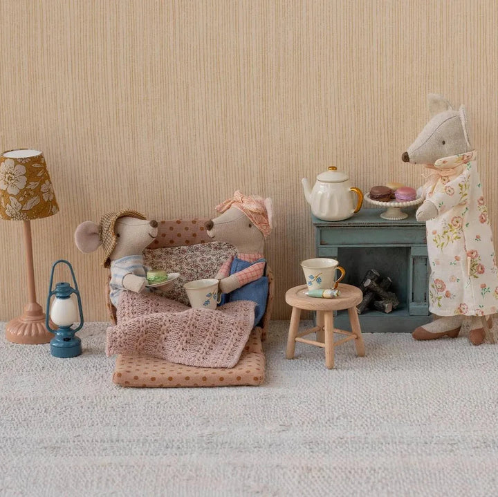 Maileg - Kamin Maus Blau