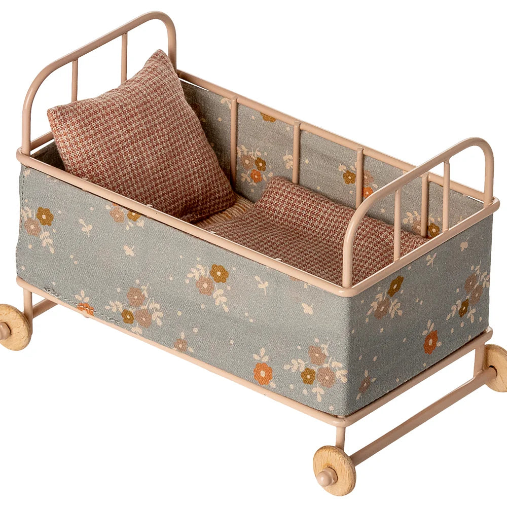 Maileg - Kinderbett, Mikro Miniatur - Powder