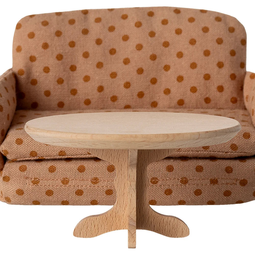 Maileg - Ovaler Couchtisch, Maus Miniatur - Natur