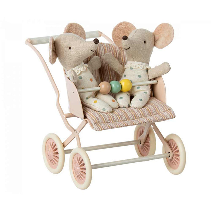 Maileg - Puppenhaus Kinderwagen für Babymäuse Rose