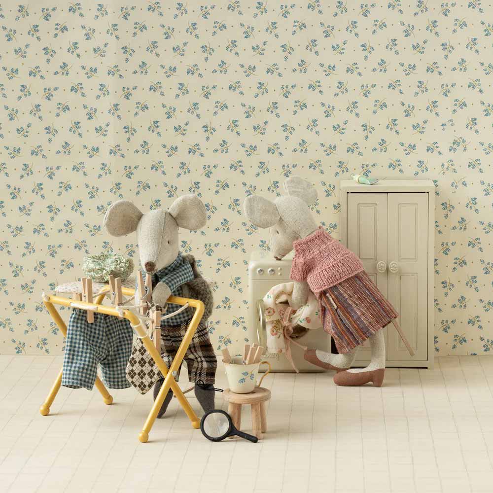 Maileg - Puppenhaus Wäscheständer mit Wäscheklammern für Maus