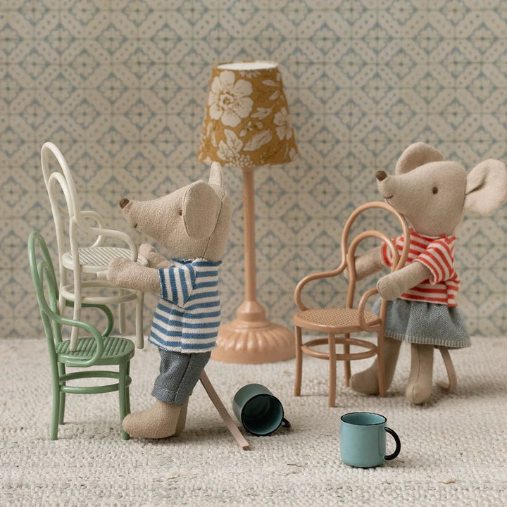 Maileg - Vintage Stuhl, Maus Miniatur - Dunkles Powder