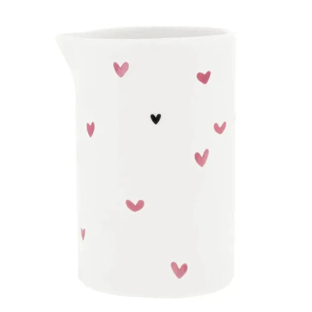 Bastion Collections - Milchkännchen Weiß mit Herzchen