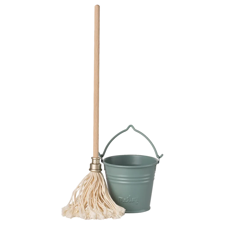 Maileg - Eimer mit Wischmopp