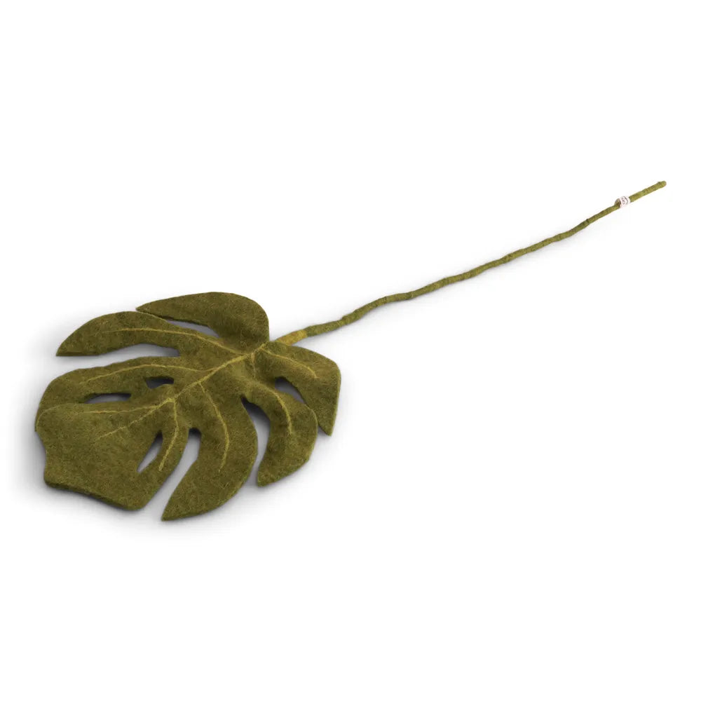 Gry &amp; Sif - Monstera Blatt Zweig Filz - Grün