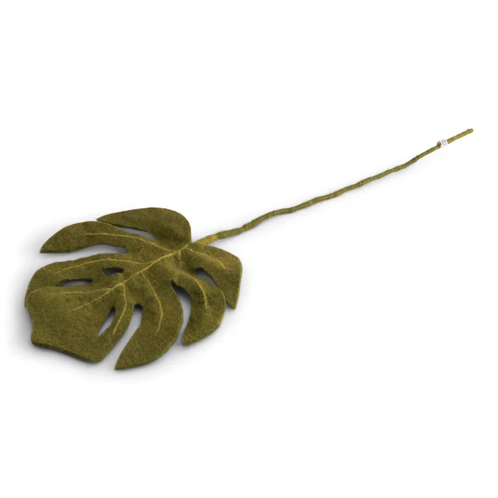 Gry &amp; Sif - Monstera Blatt Zweig Filz - Grün
