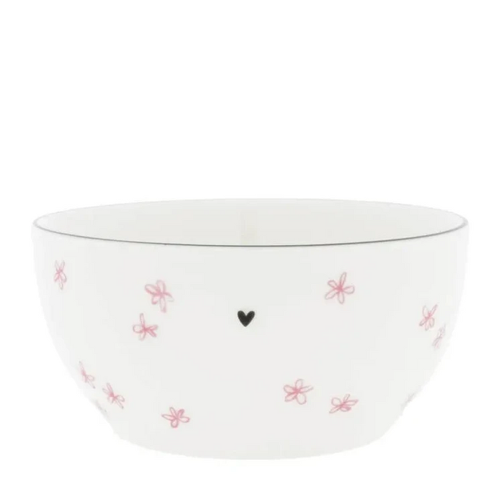 Bastion Collections - Schüssel mit rosa Blumen und Herz