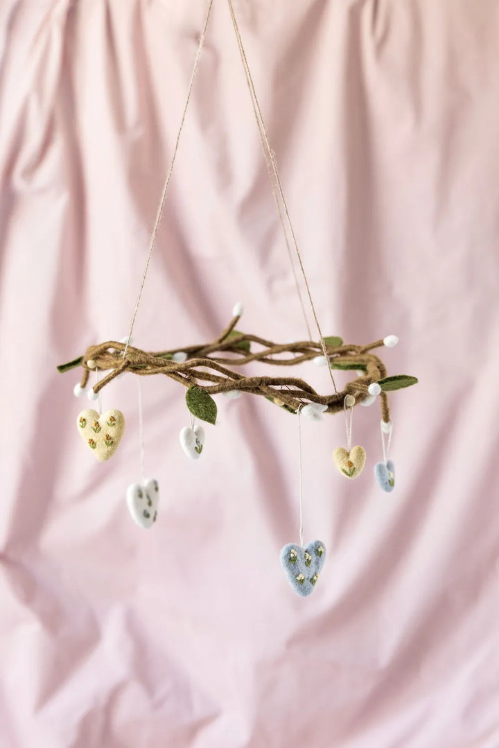 Gry &amp; Sif - Mini Herz mit Blumenstickerei