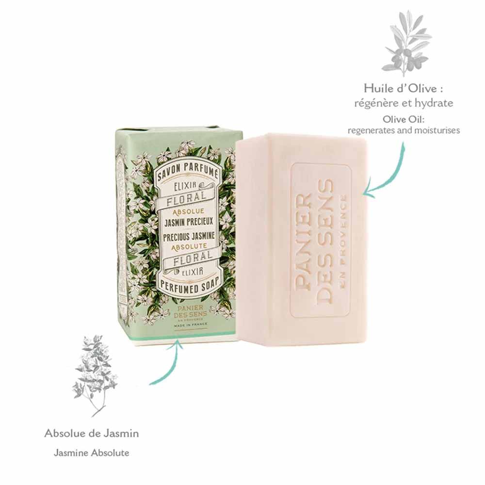 Marseille Seife Jasmin Bernstein – 125 G, Extra Rein Mit Olivenöl | Sanfte Seife Für Haut & Hände
