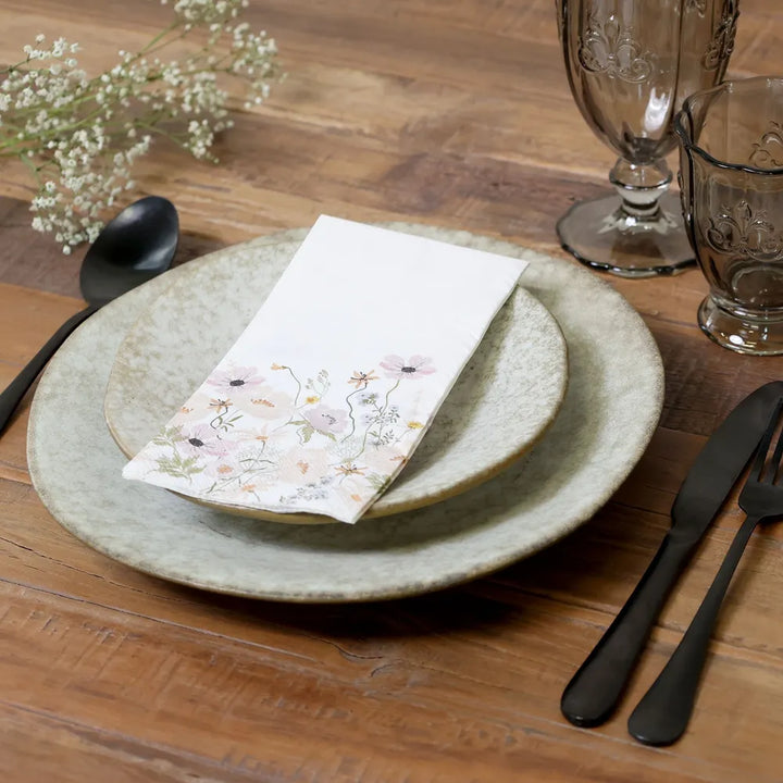 Chic Antique - Papierservietten Wildblumen Weiß