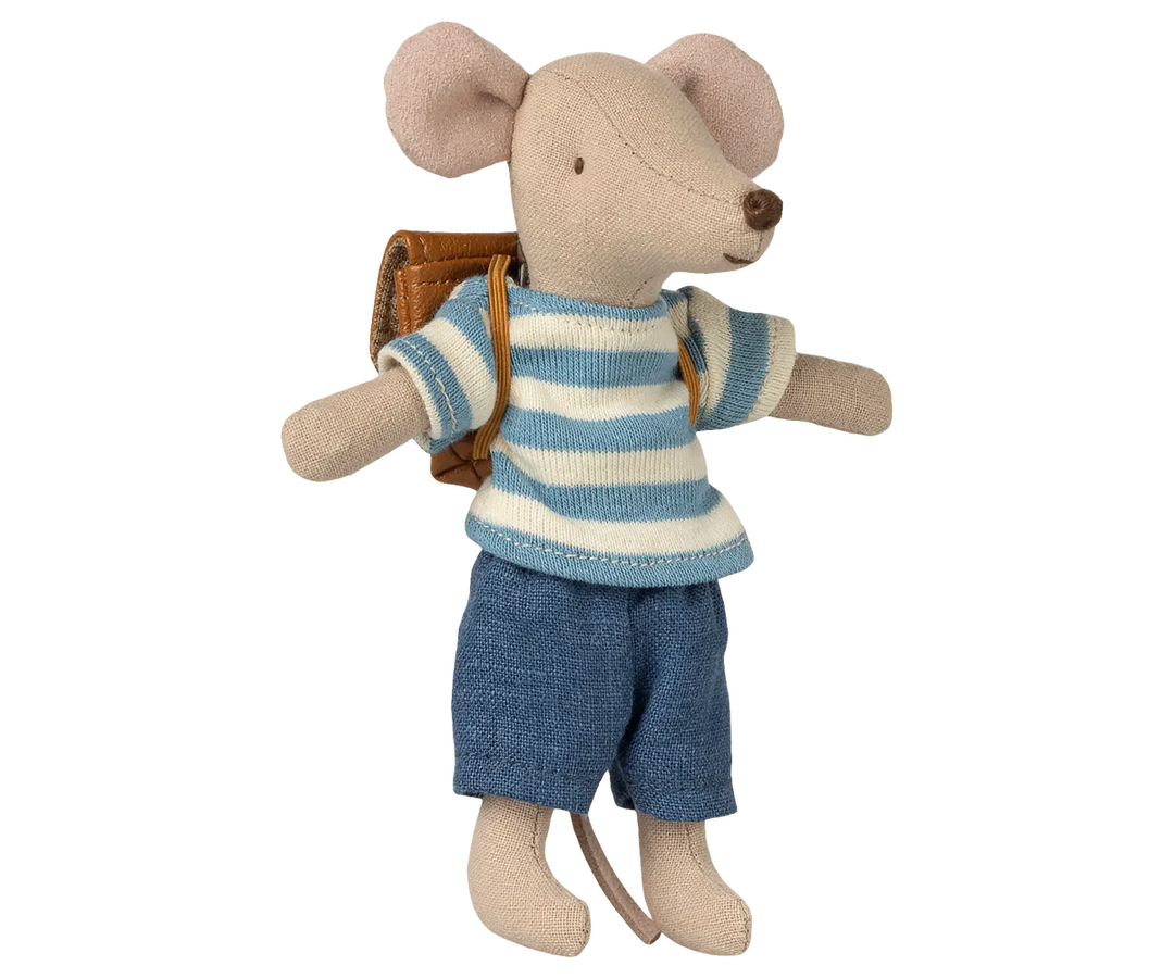 Maileg - Kleidung und Tasche, Großer Bruder Maus - Braun