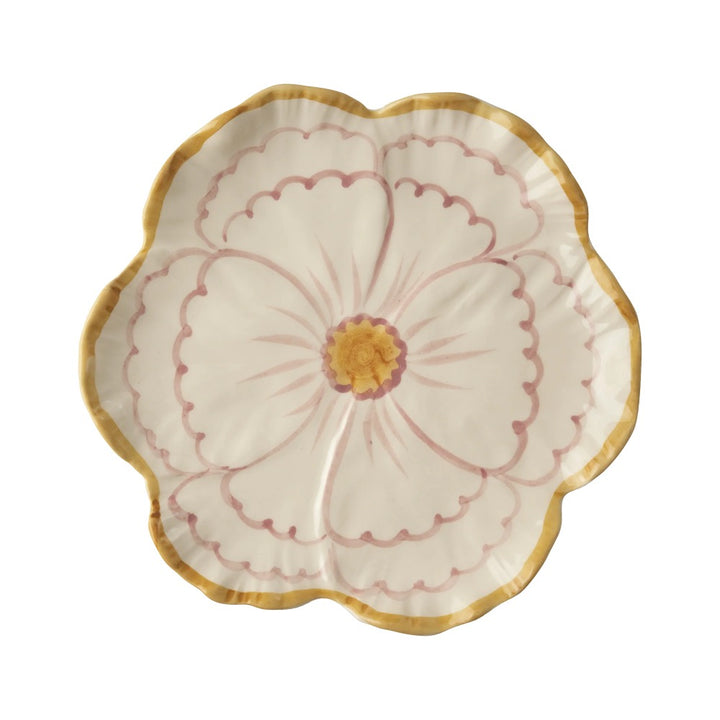 Rice - Blume Keramik Beilagenteller Pink