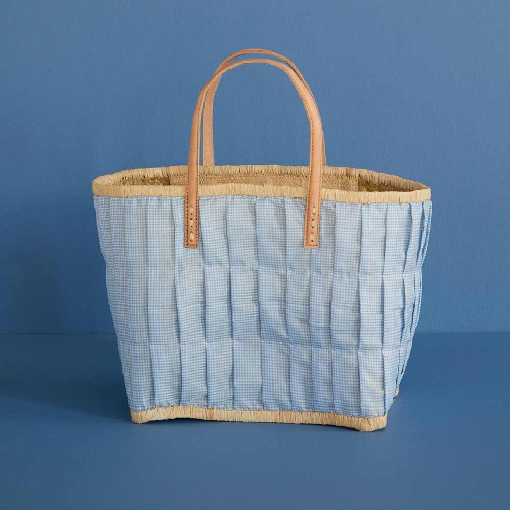 Rice korbtasche blau Clearance