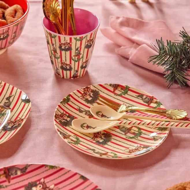 Rice - Rechteckige Beilagenteller Bambi Süßer Wald