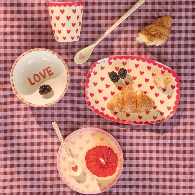 Rice - Kuchenteller Lieblingsherzen Rosa Small