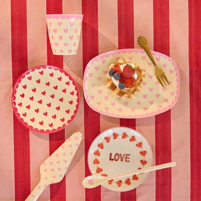 Rice - Kuchenteller Lieblingsherzen Rot Small