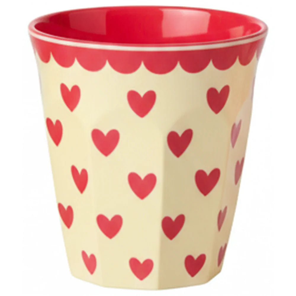 Rice Melamin Becher „Herz“ Medium – Liebevoll & robust – Alsaba