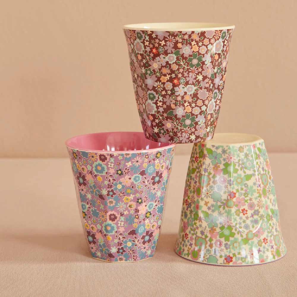 Rice - Melamin Cup Fall Floral Medium