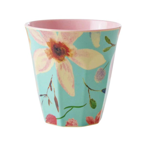 Rice - Melamin Cup Selma Flower Mint Medium