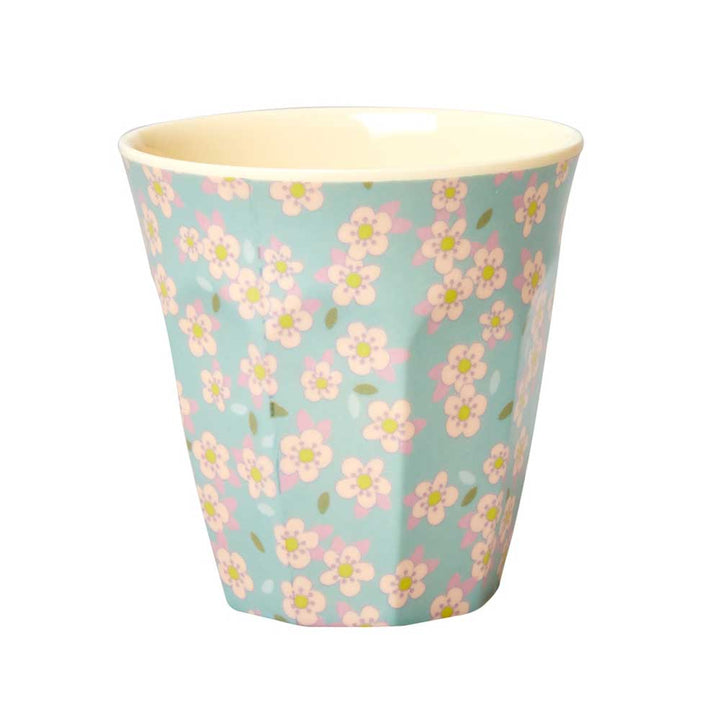 Rice - Melamin Cup Small Flowers Medium