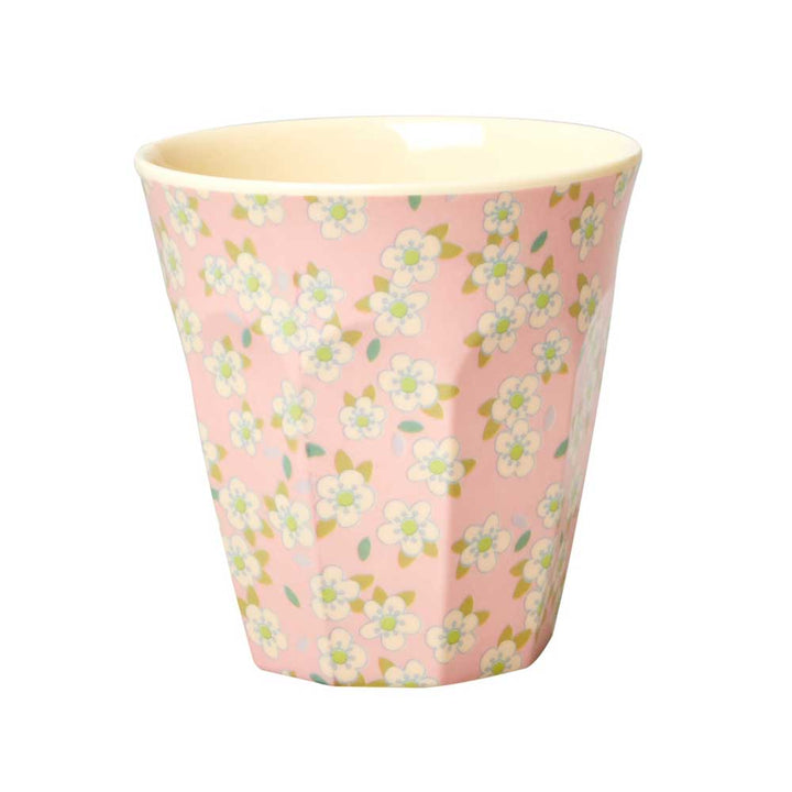 Rice - Melamin Cup Small Flowers Medium