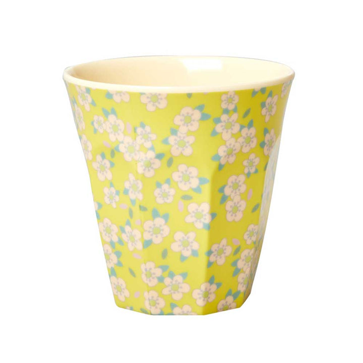 Rice - Melamin Cup Small Flowers Medium