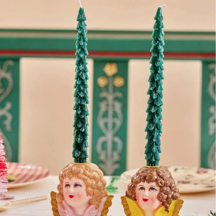 Rice - Stabkerzen Tanne Dunkelgrün 2er Pack