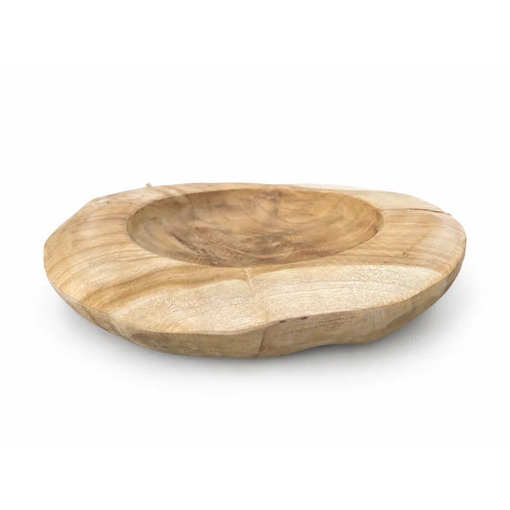 Alsaba Home - Runde Dekoschale aus Holz Ca. 28 X 6 cm