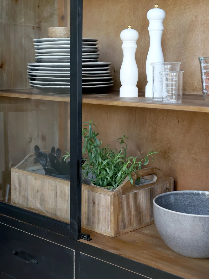 Chic Antique - Salz- oder Pfeffermühle Creme aus Gummibaumholz (26cm)