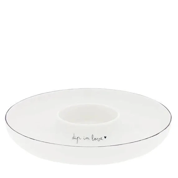 Bastion Collections - Servierschale mit Dip-Fach 'dip in love'