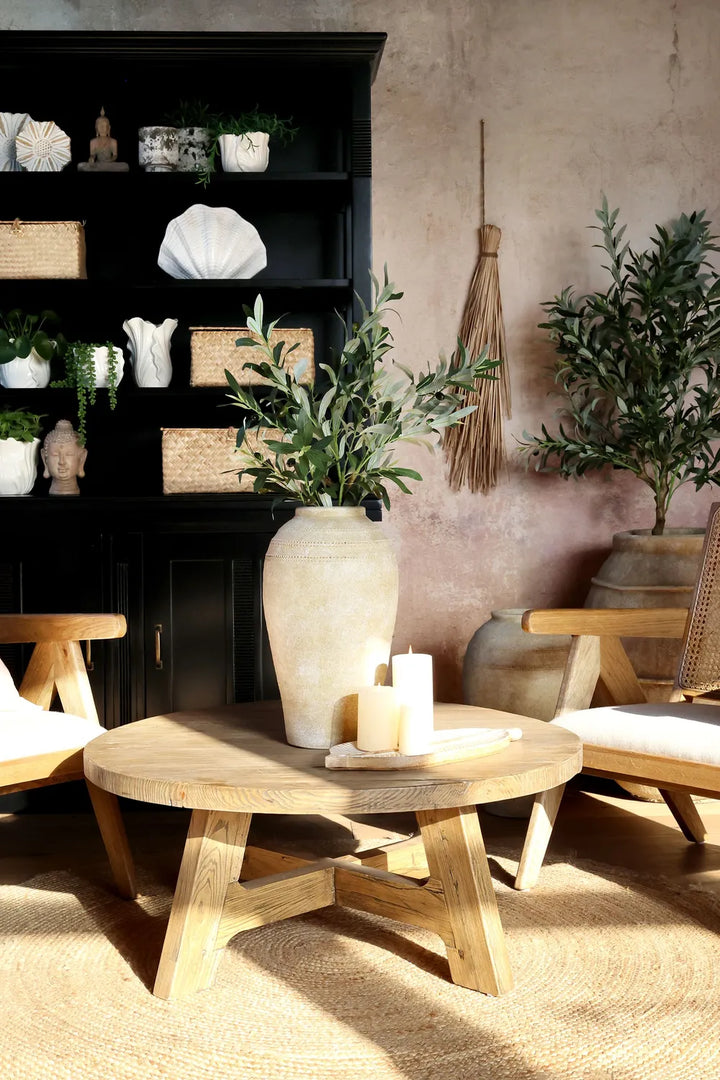 Chic Antique - Serviertablett Blatt aus Mangoholz