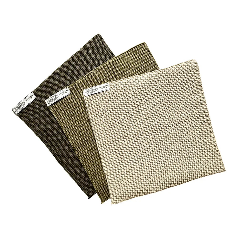 Solwang Wischtücher 3er-Set - Olive Kombi dunkel