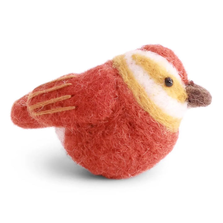 Gry &amp; Sif - Vogel Spinus Filz Rusty Red