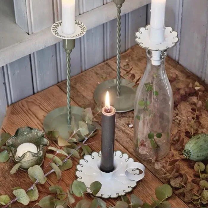 Strömshaga – Kerzenhalter Saga Weiß/Grün