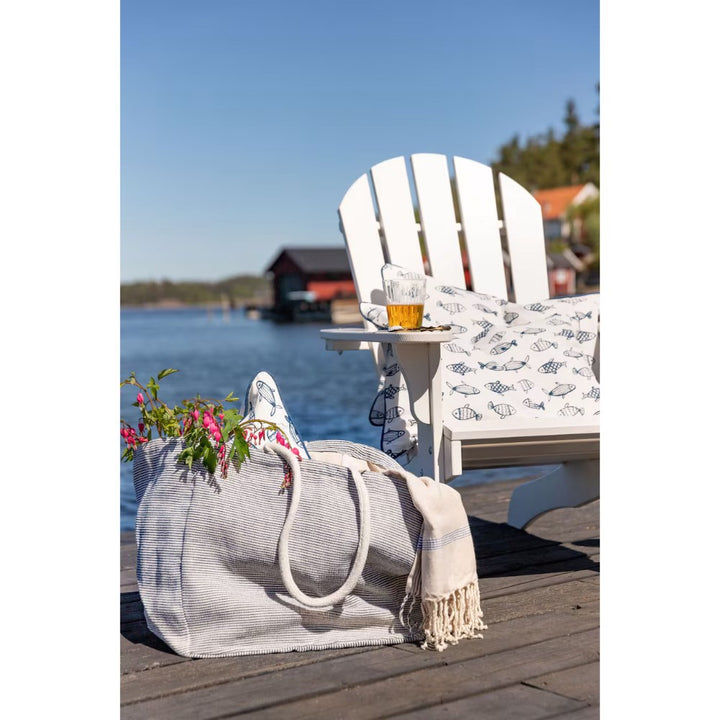 Strömshaga - Strandtasche Ester Blue-white