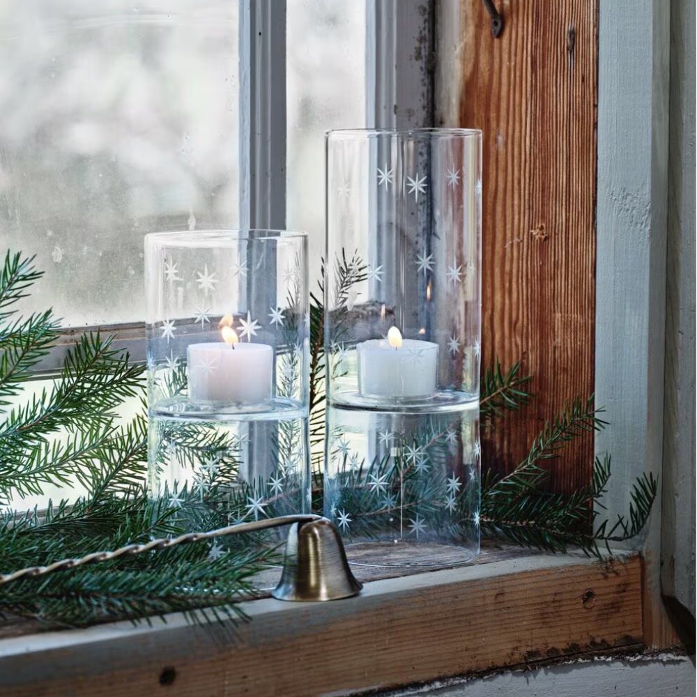 Strömshaga - Teelichthalter Julia Mit Sternen Graviert Hoch