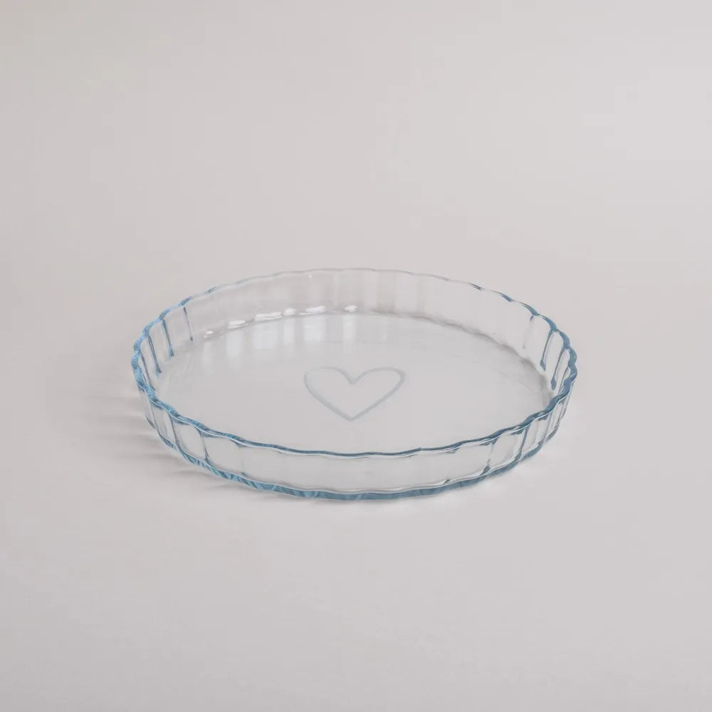 Eulenschnitt - Tarteform groß Herz Glas