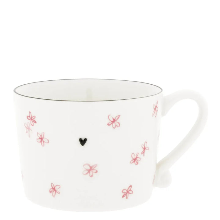 Bastion Collections - Tasse mit rosa Blumenmuster und Herz