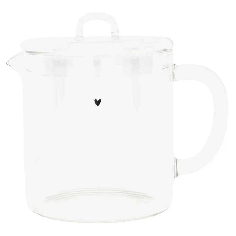 Bastion Collections - Teekanne aus Glas mit Herz-Motiv