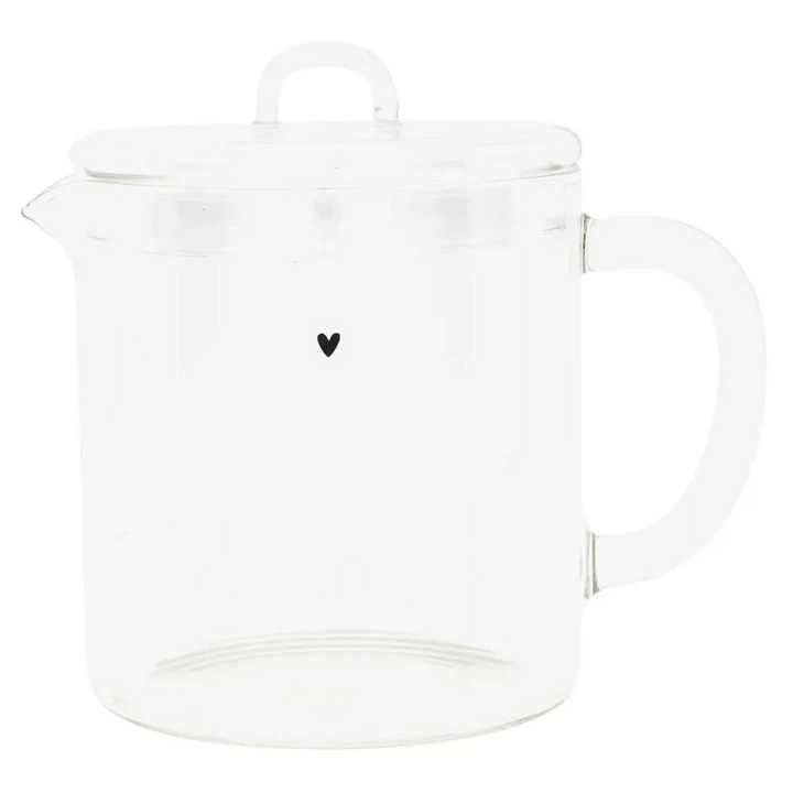 Bastion Collections - Teekanne aus Glas mit Herz-Motiv
