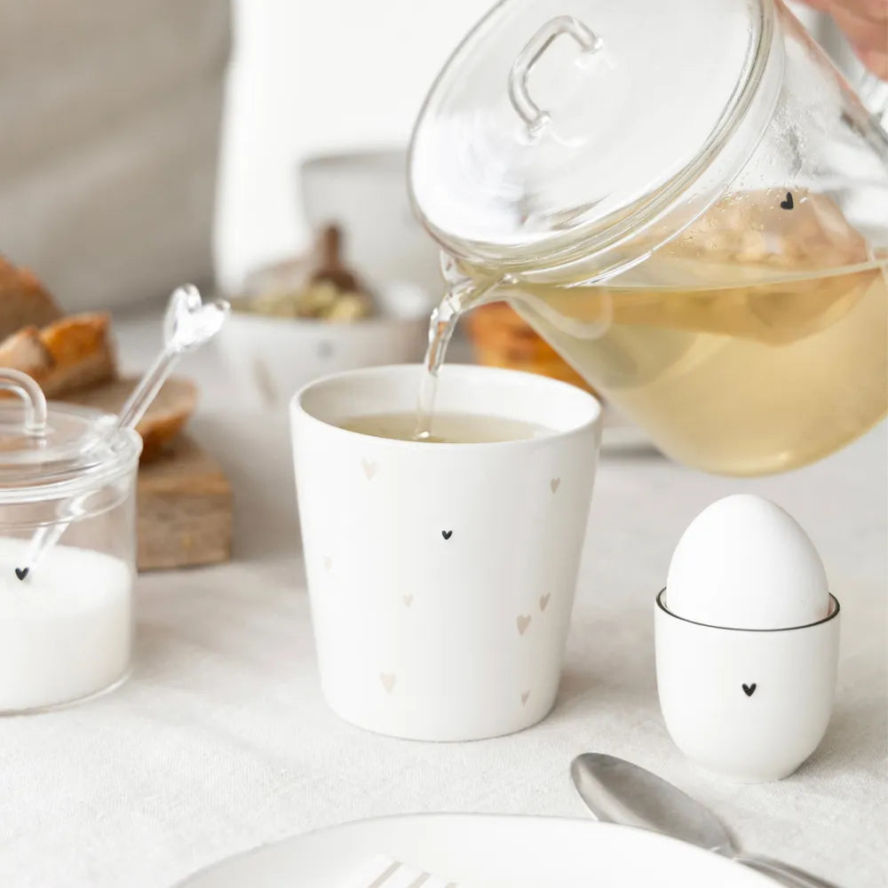 Bastion Collections - Teekanne aus Glas mit Herz-Motiv