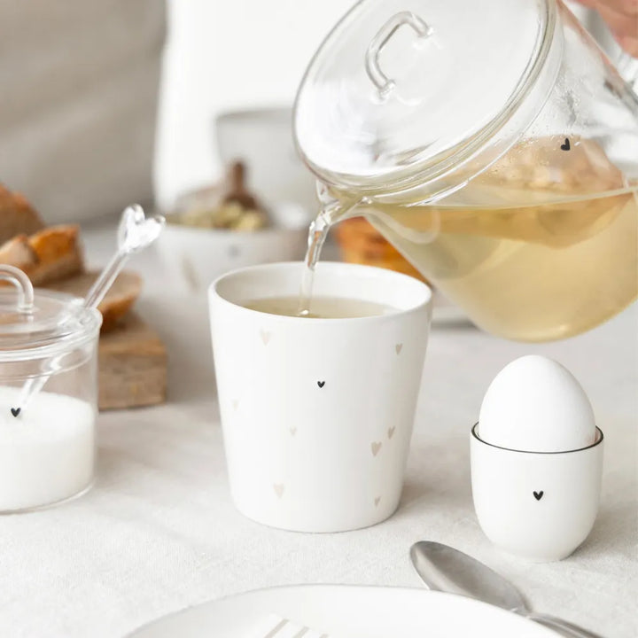 Bastion Collections - Teekanne aus Glas mit Herz-Motiv