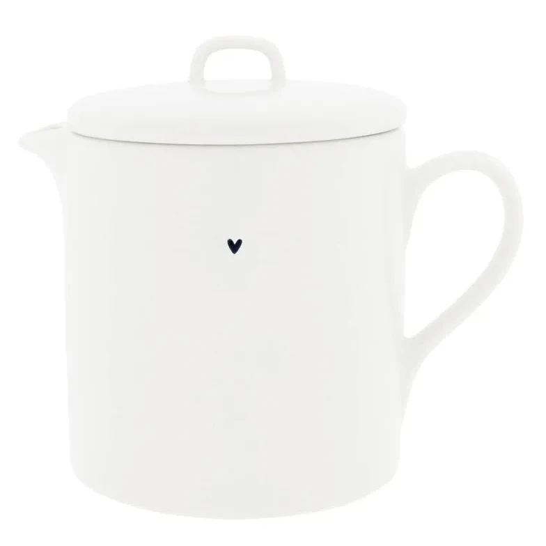 Bastion Collections - Teekanne Weiß mit kleinem Herz