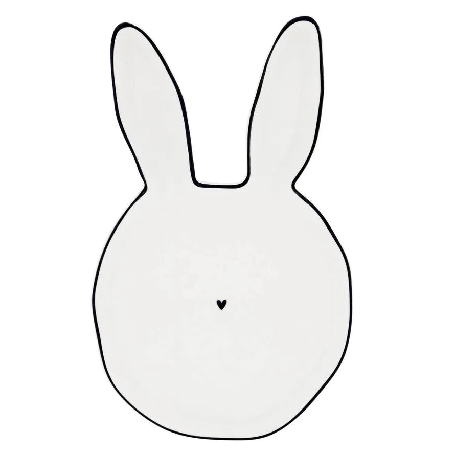 Bastion Collections - Teller in Hasenform Weiß mit Herz