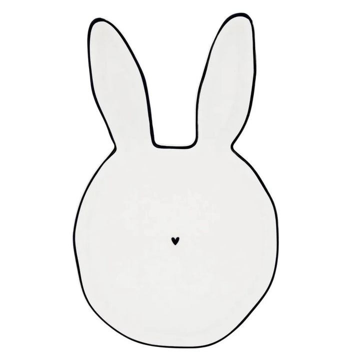 Bastion Collections - Teller in Hasenform Weiß mit Herz