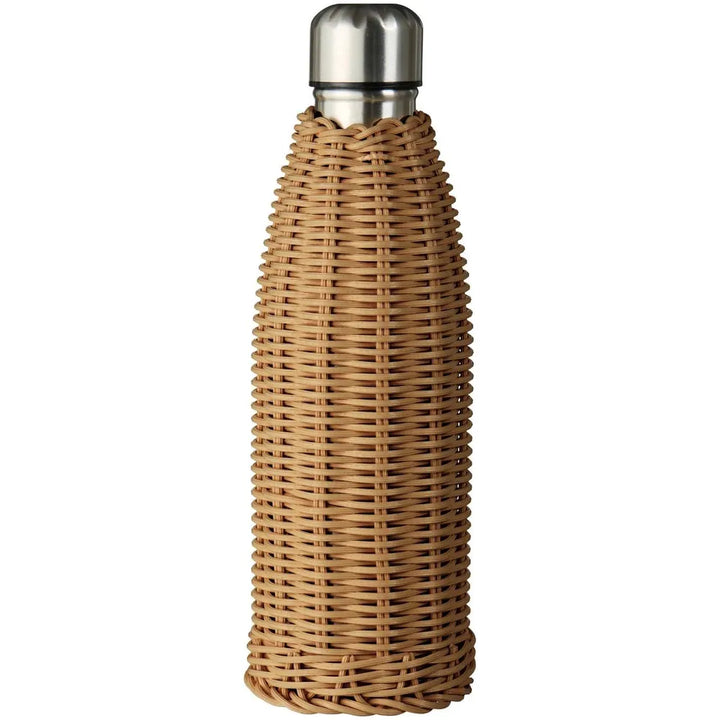 Ib Laursen - Thermosflasche braun Polyrattan handgeflochten