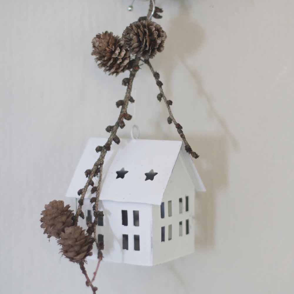 Dekohaus Metall Weiß 8,5x7x6 cm – Sternmotiv von VL Home – Alsaba