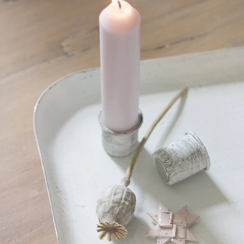 VL Home – Weißer magnetischer Kerzenhalter für Stabkerzen Ø 2,5 cm