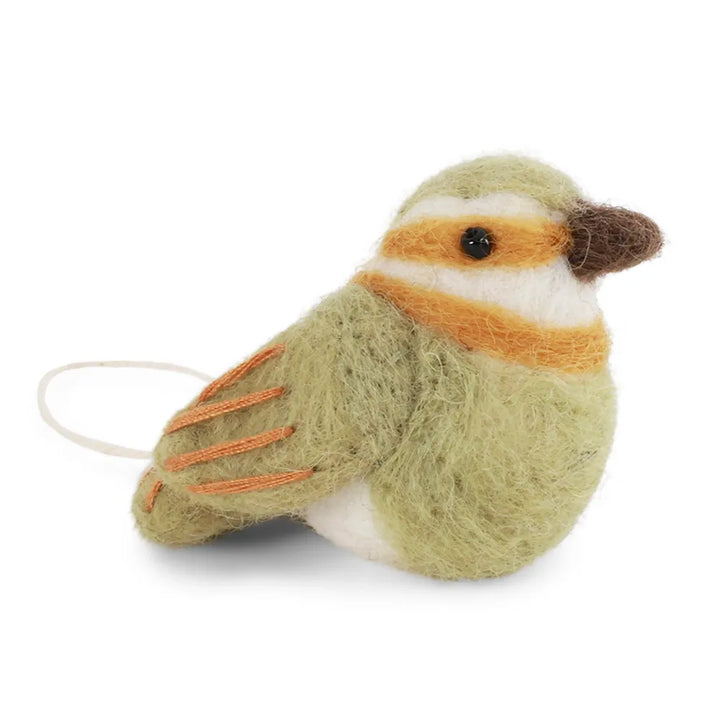 Gry &amp; Sif - Vogel Spinus Filz - Hellgrün